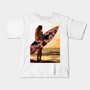 Aboriginal Art - Surf Up Australia Small Kids T-Shirt